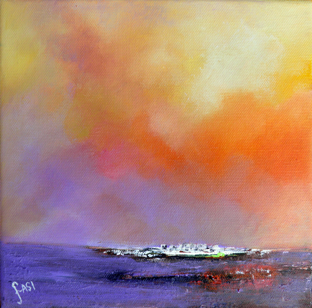 " L'ilôt " 2017 - 20*20cm (VENDU) - 110€